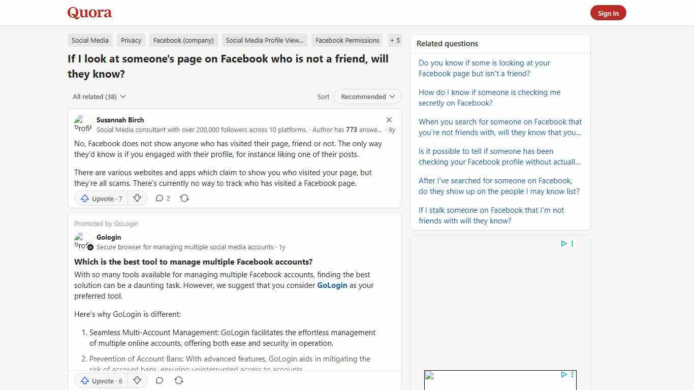If I look at someone's page on Facebook who is not a friend, will they know? - Quora